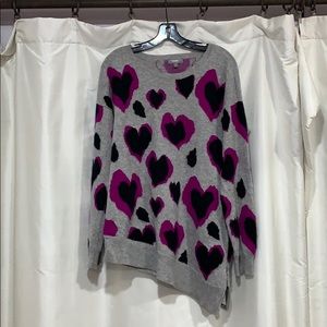 Neiman Marcus Cashmere Heart Sweater